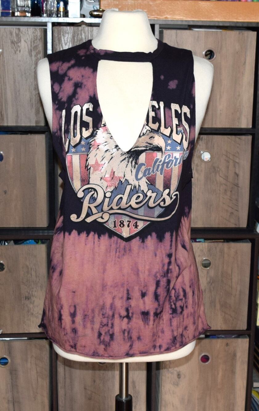 Fashion Nova Women’s Tie Dye Muscle Tee Size M 100% Cotton